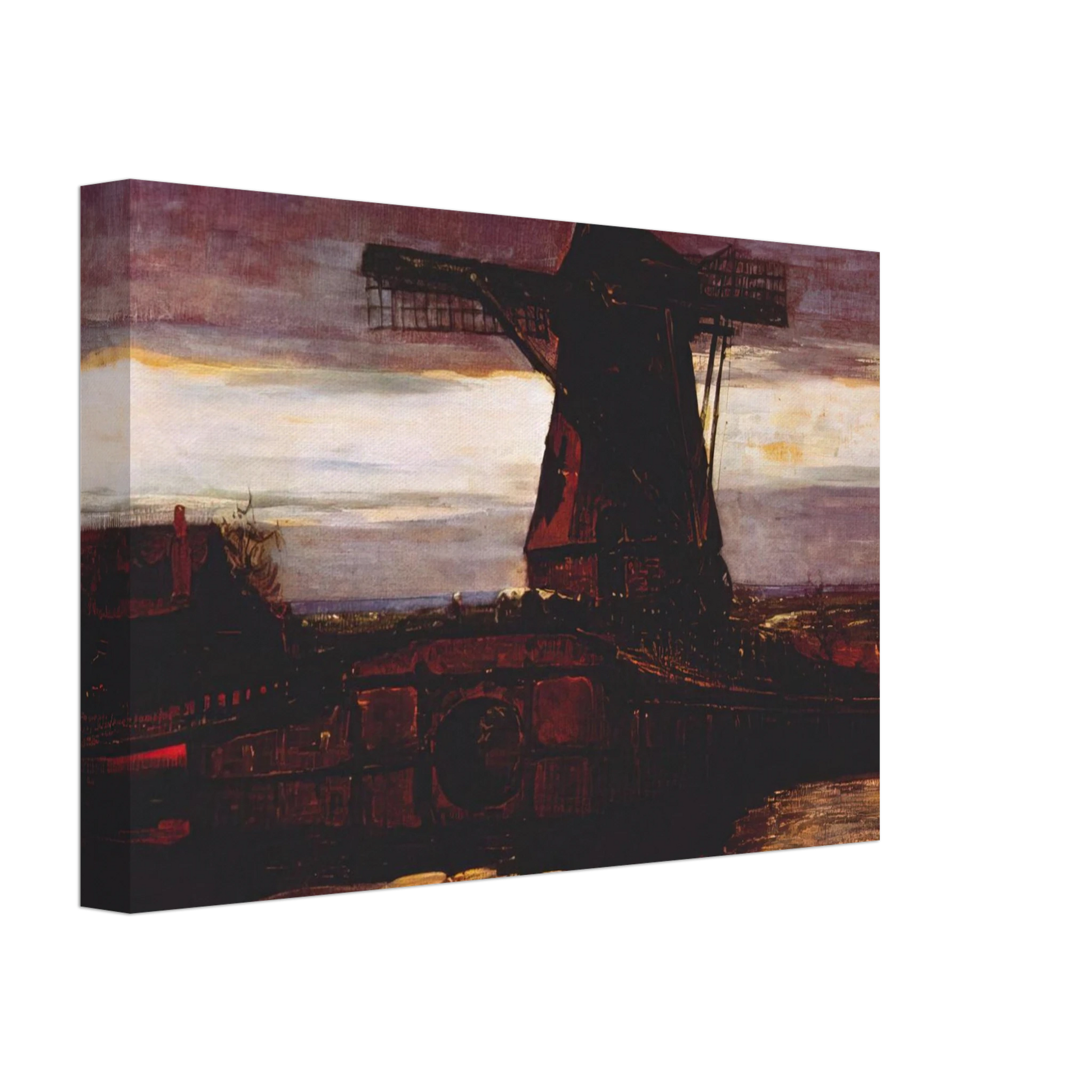 Piet Mondrian - Stammer Mill with Streaked Sky Canvas - 70x100 cm / 28x40 inches-canvas