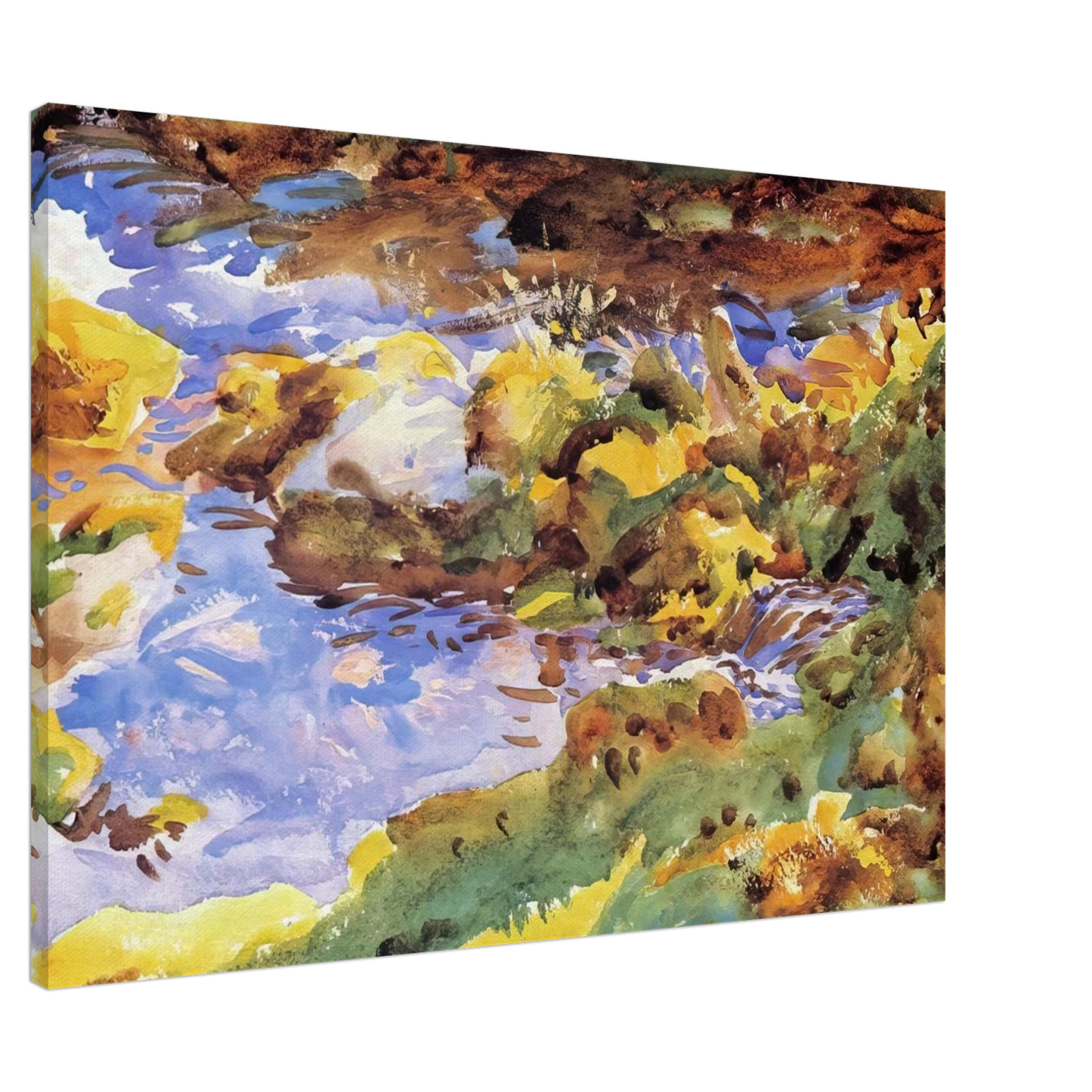 John Singer Sargent - The Alps Val D'Aosta, Purtud Canvas - 20x30 cm / 8x12 inches-canvas