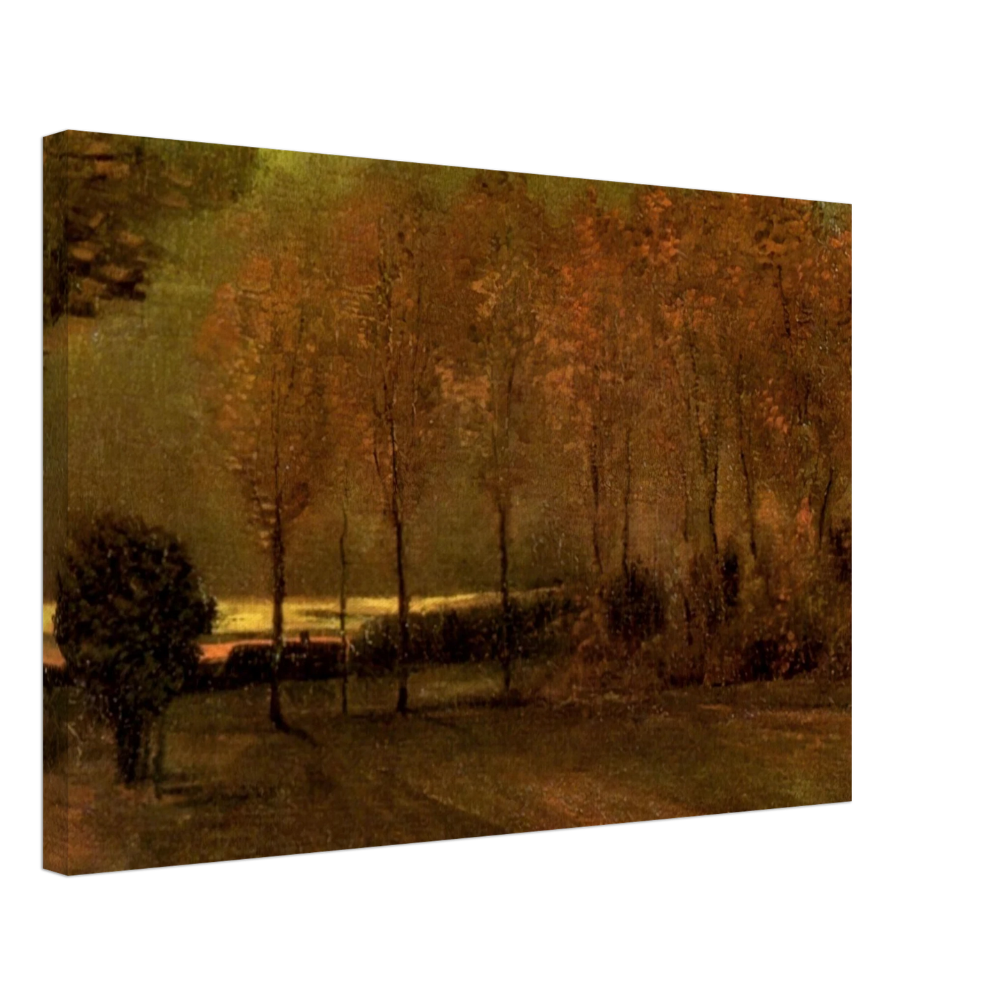 Vincent van Gogh - Autumn Landscape at Dusk Canvas - 40x60 cm / 16x24 inches-canvas
