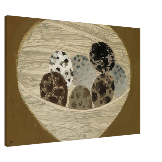 Mary Fedden - Quail Eggs - 1983 Canvas - 20x30 cm / 8x12 inches-canvas