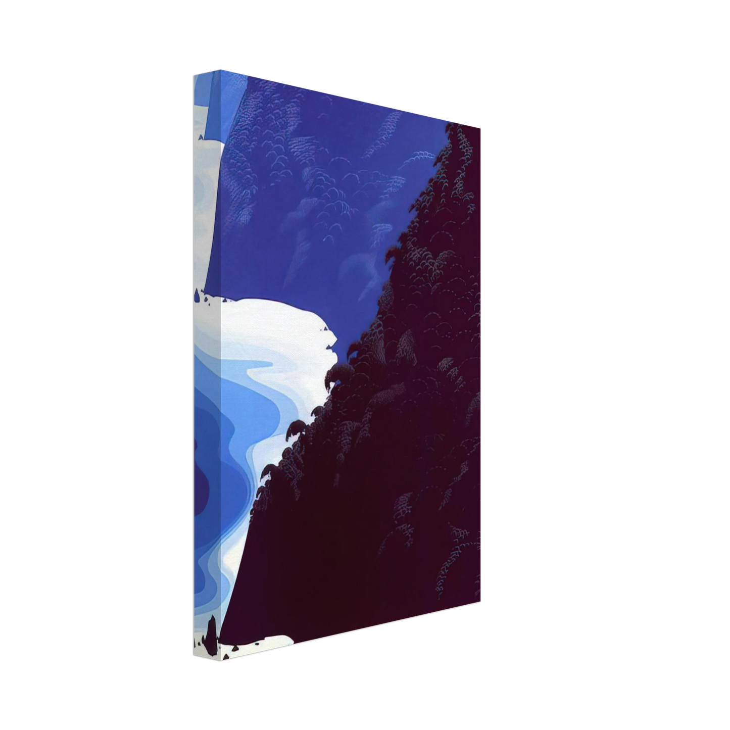 Eyvind Earle - Blue Big Sur Canvas - 40x60 cm / 16x24 inches-canvas