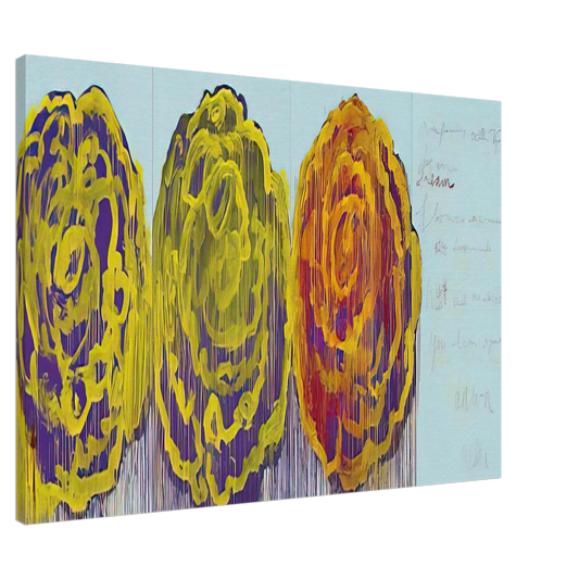 Cy Twombly - The Rose  III  Canvas - 20x30 cm / 8x12 inches-canvas