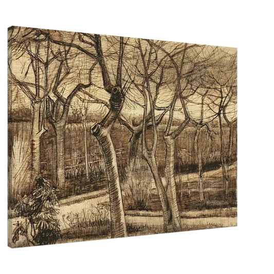 Vincent van Gogh - The Vicarage Garden Canvas - 20x30 cm / 8x12 inches-canvas