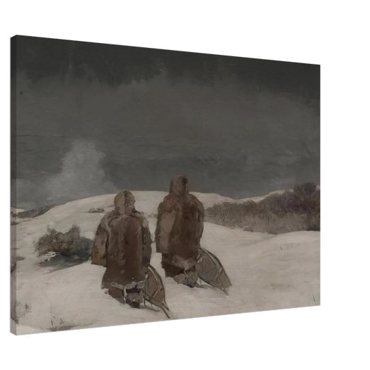 Winslow Homer - BELOW ZERO Canvas - 20x30 cm / 8x12 inches-canvas