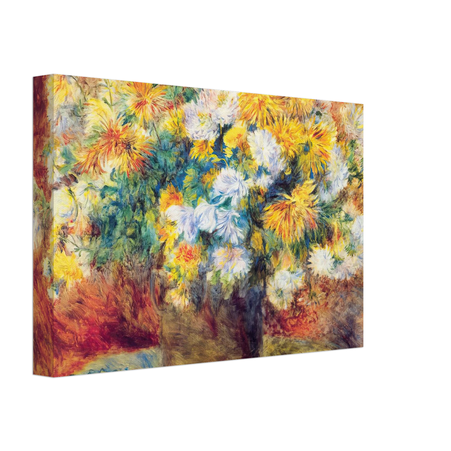 Pierre-Auguste Renoir - Chrysan the mums Canvas - 40x60 cm / 16x24 inches-canvas