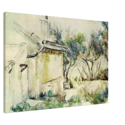 Paul Cezanne - Jourdan's Cottage Canvas - 20x30 cm / 8x12 inches-canvas