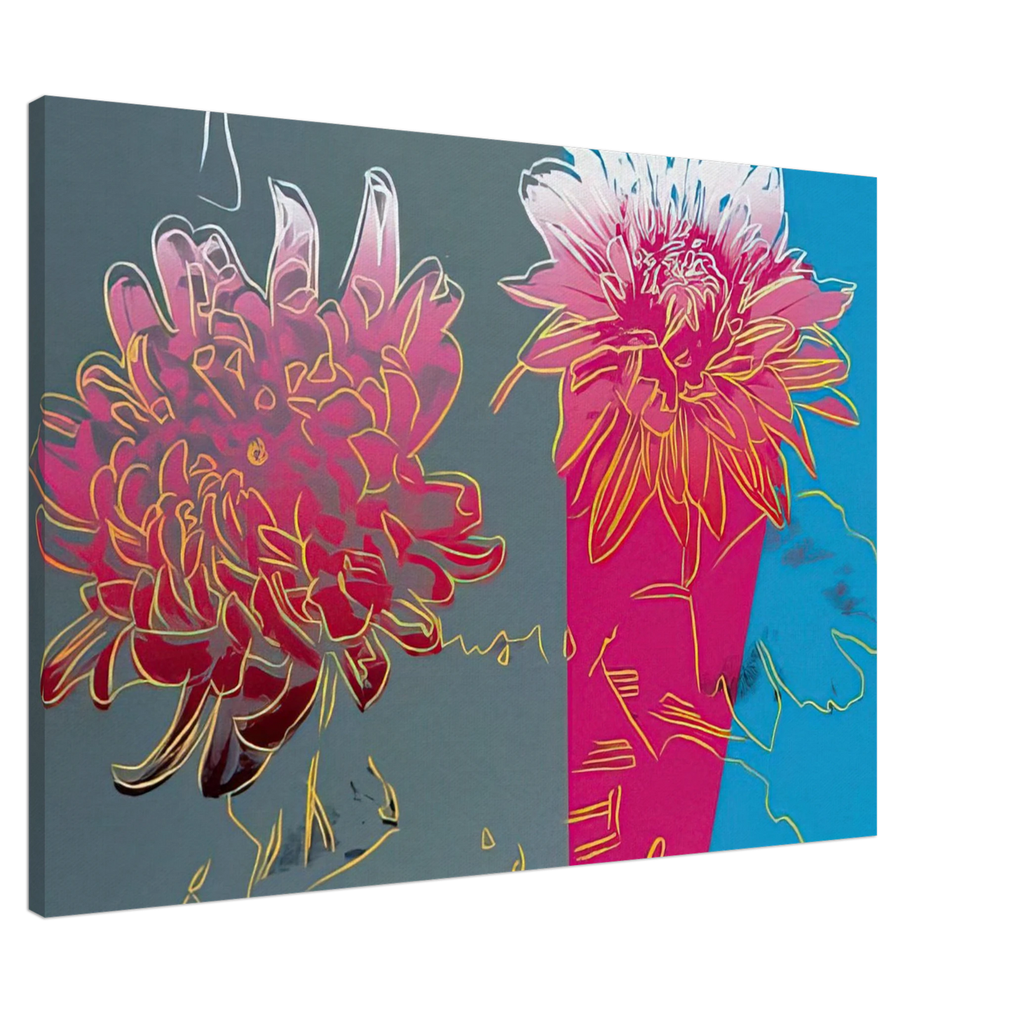 Andy Warhol - Kiku Canvas - 20x30 cm / 8x12 inches-canvas