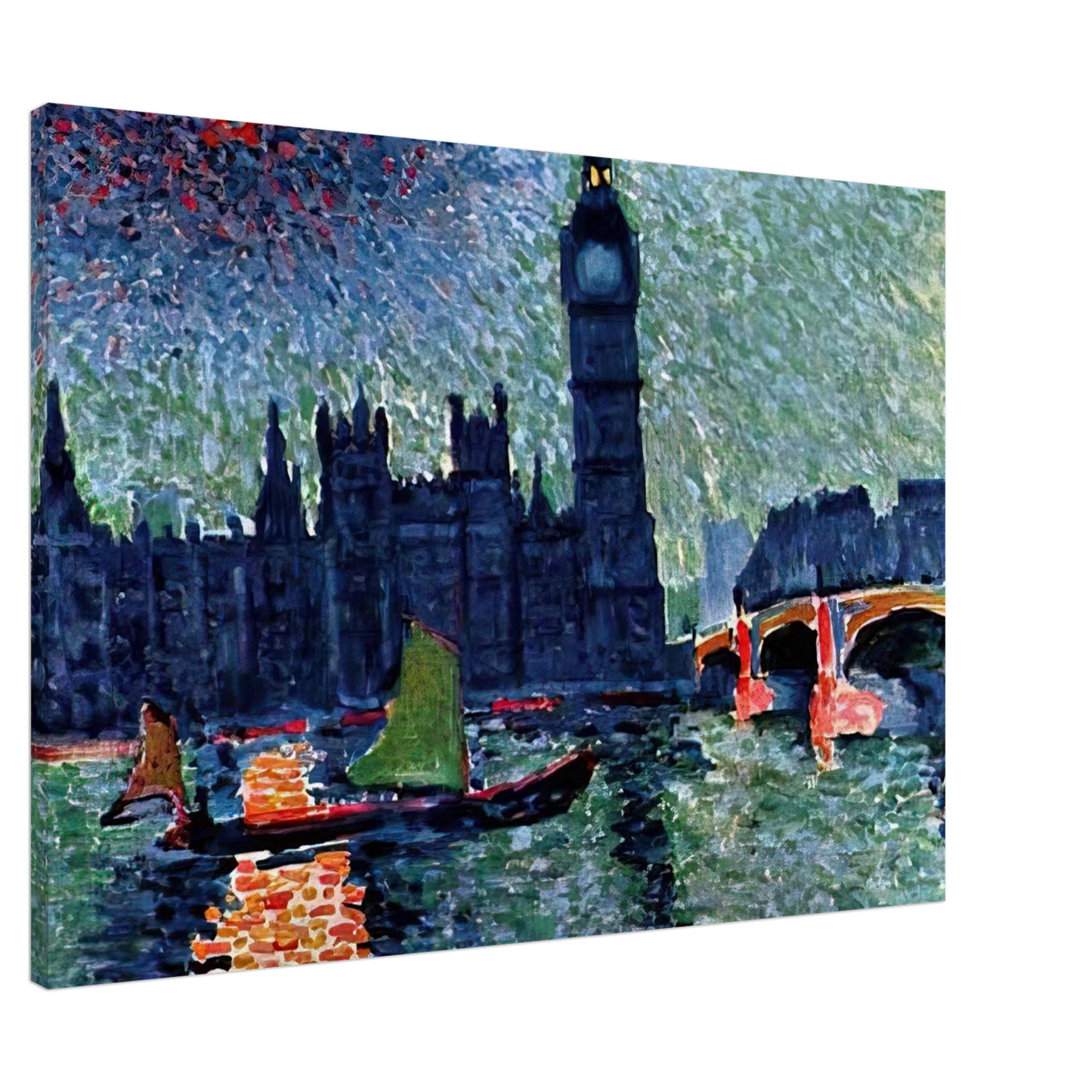 Andre Derain - THE PALACE OF WESTMINSTER 1907 Canvas - 20x30 cm / 8x12 inches-canvas