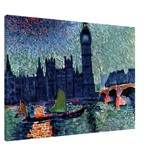 Andre Derain - THE PALACE OF WESTMINSTER 1907 Canvas - 20x30 cm / 8x12 inches-canvas