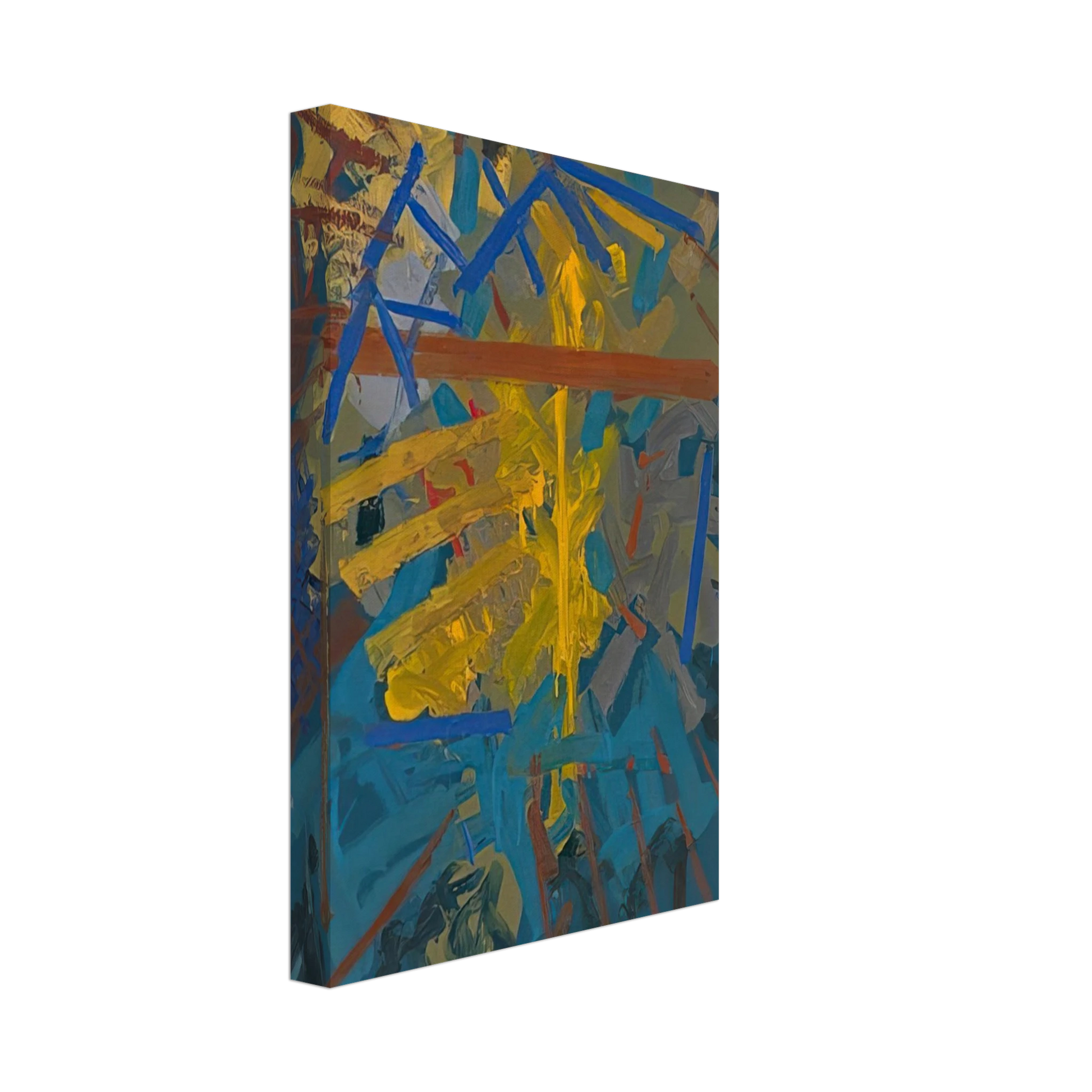 John Ferren - Broken Blue - 1958 Canvas - 40x60 cm / 16x24 inches-canvas