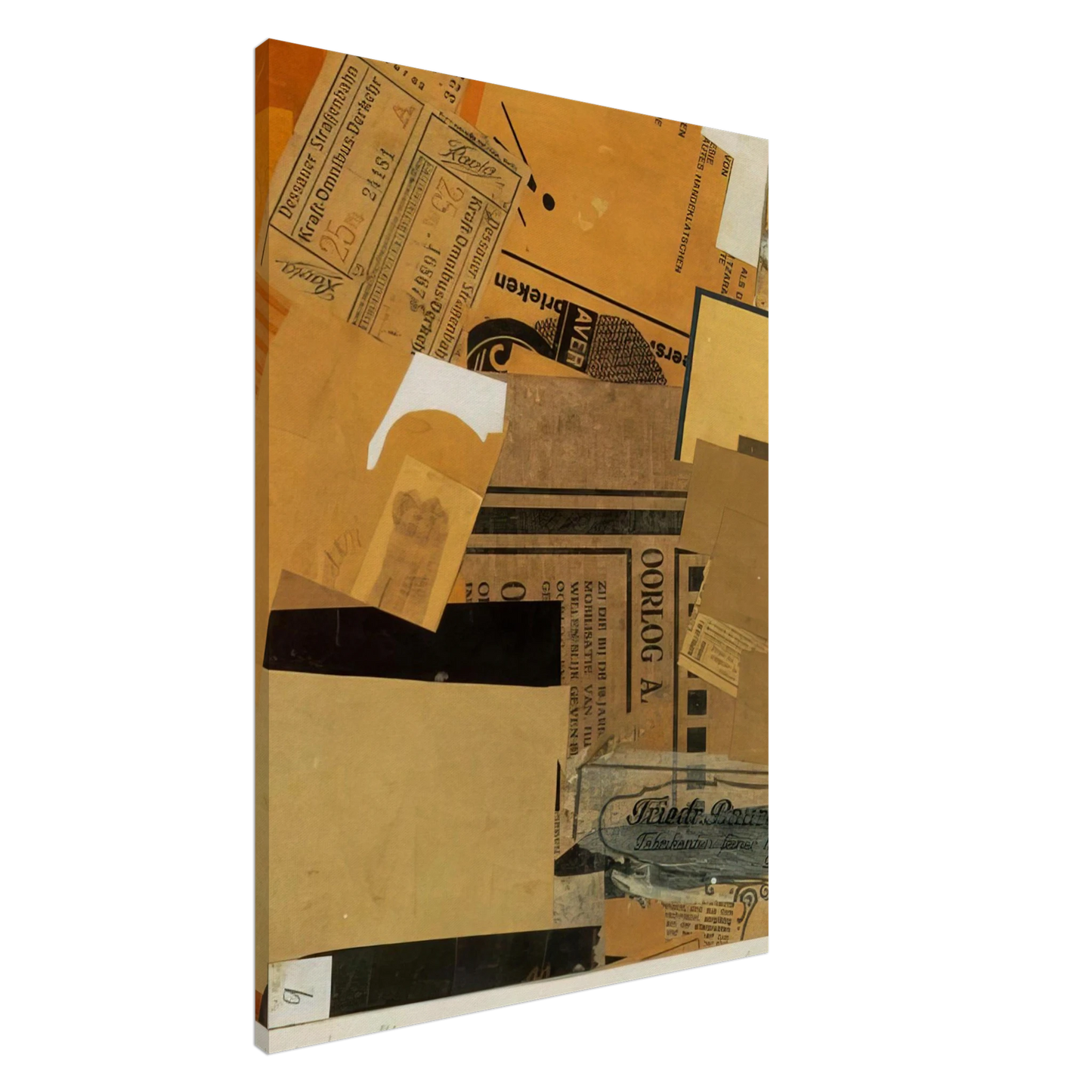 Kurt Schwitters - OORLOG 1930 Canvas - 20x30 cm / 8x12 inches-canvas