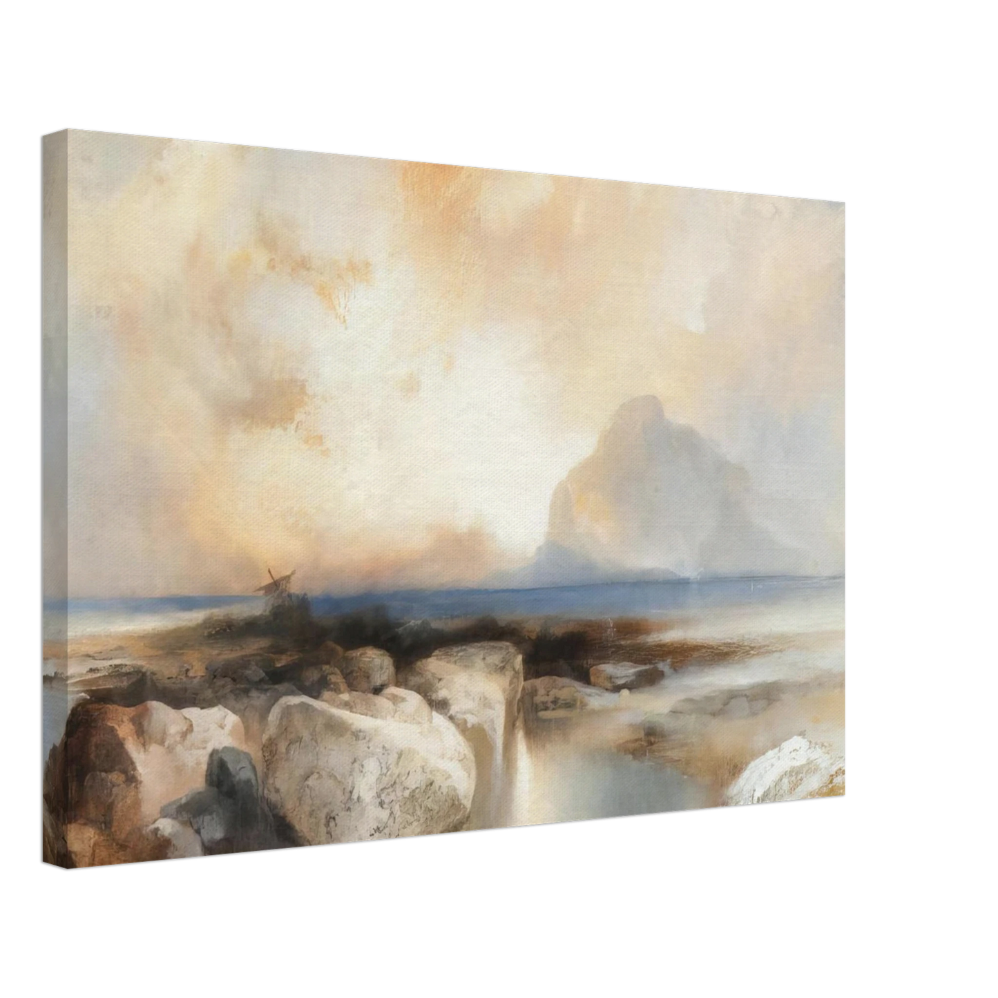 Thomas Moran - Seascape Canvas - 40x60 cm / 16x24 inches-canvas