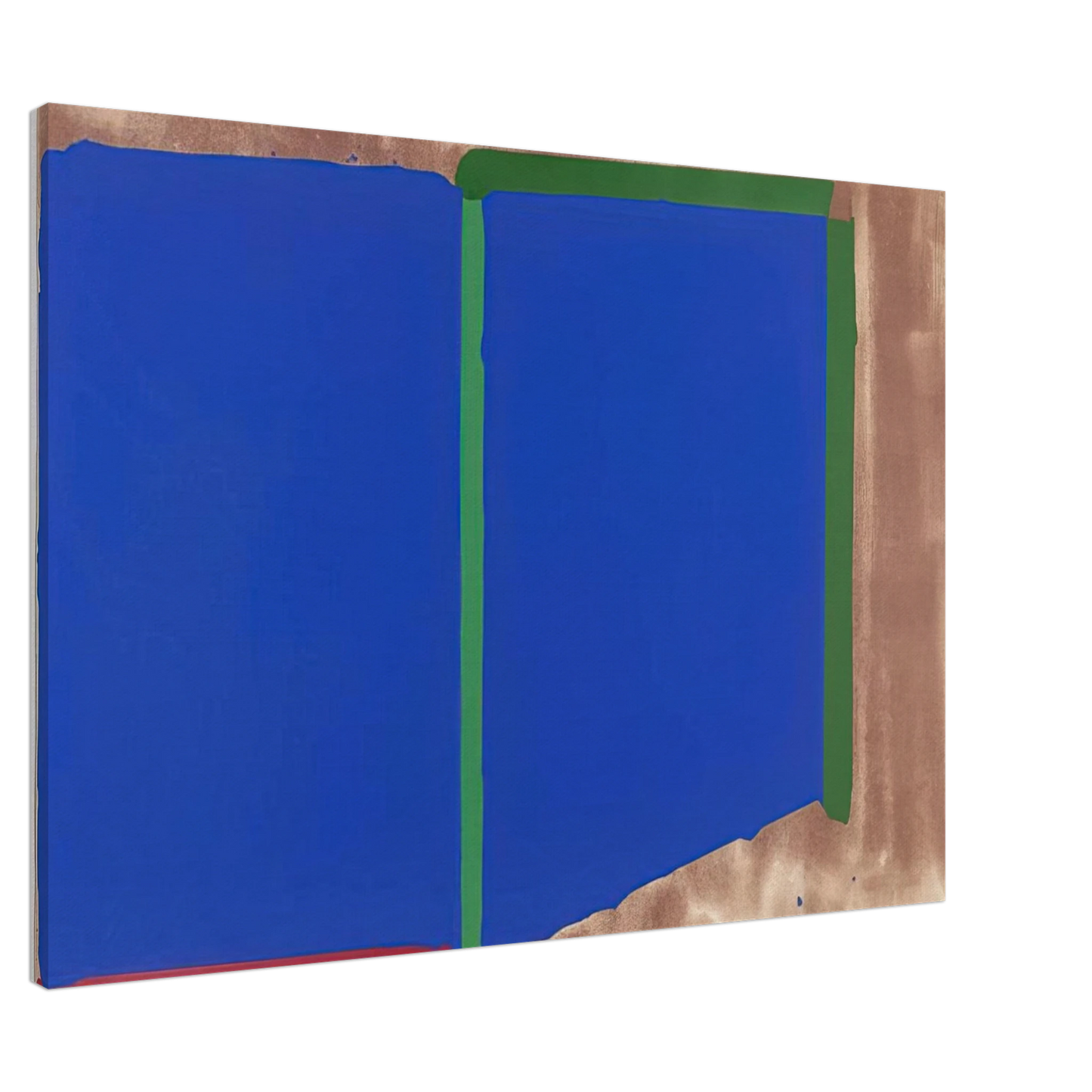 John Hoyland - Blues, Greens - 1969 Canvas - 20x30 cm / 8x12 inches-canvas