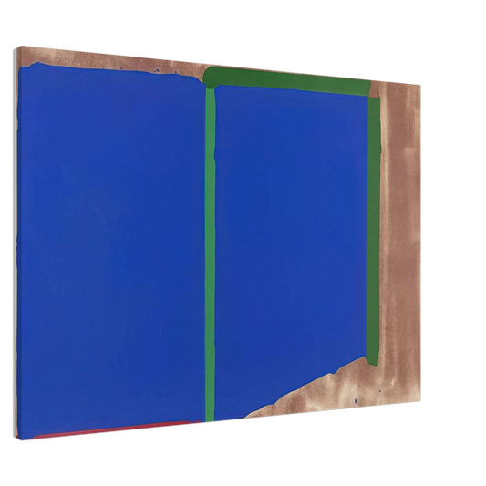 John Hoyland - Blues, Greens - 1969 Canvas - 20x30 cm / 8x12 inches-canvas