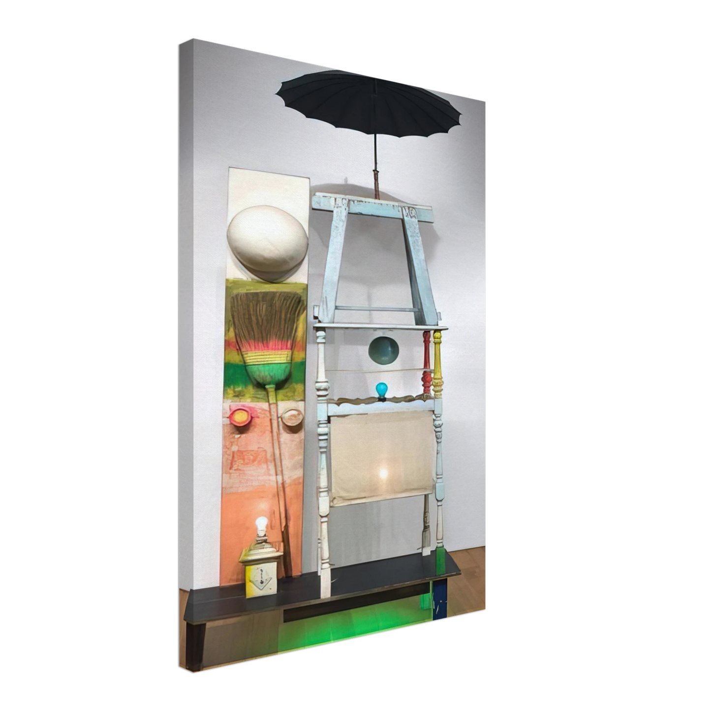 Robert Rauschenberg - THE TOWER 1957 Canvas - 70x100 cm / 28x40 inches-canvas