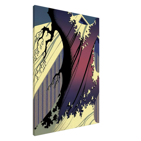 Eyvind Earle - Mauve Barn Canvas - 20x30 cm / 8x12 inches-canvas