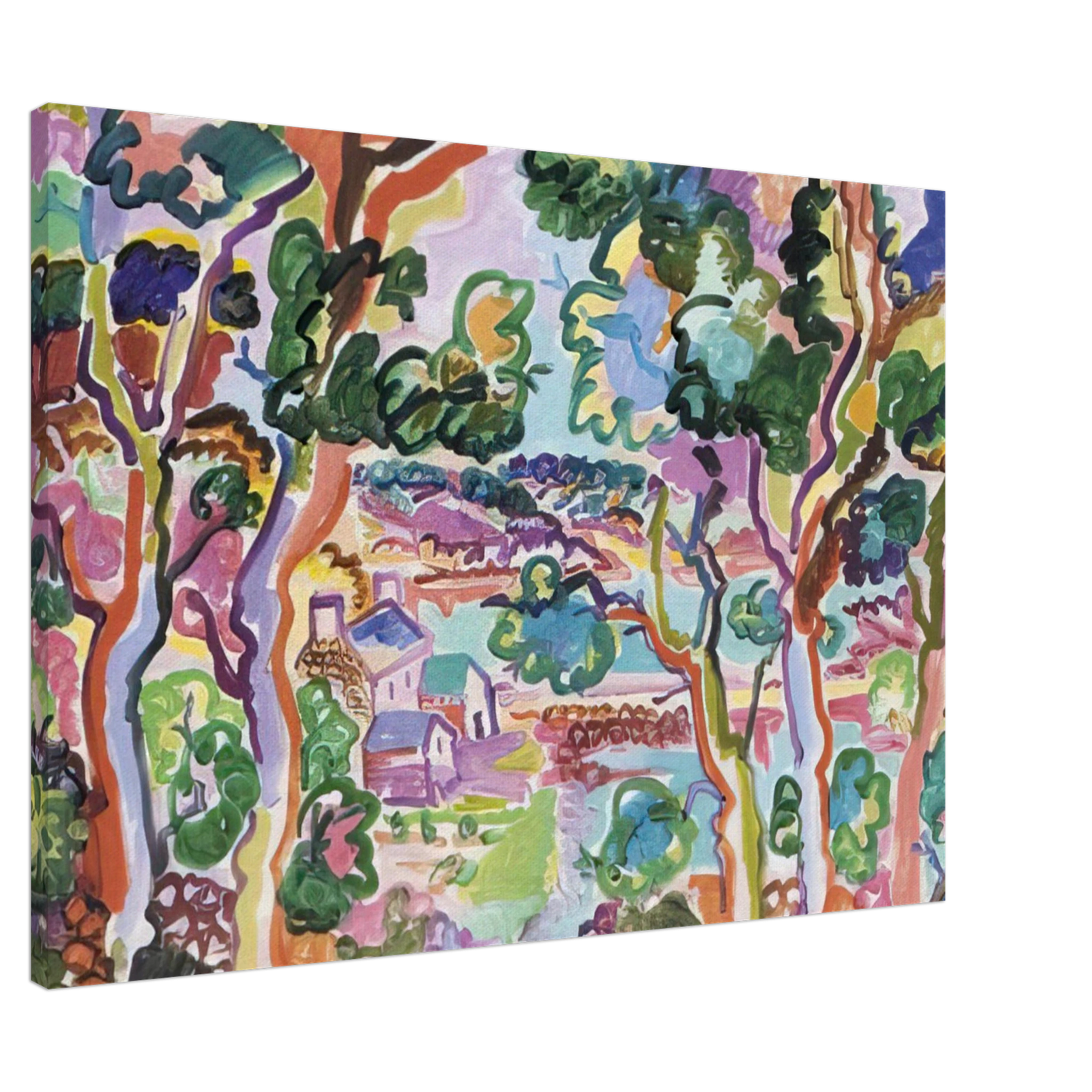 Charles Lapicque - Paysage - Fauvism Canvas - 20x30 cm / 8x12 inches-canvas