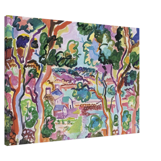 Charles Lapicque - Paysage - Fauvism Canvas - 20x30 cm / 8x12 inches-canvas