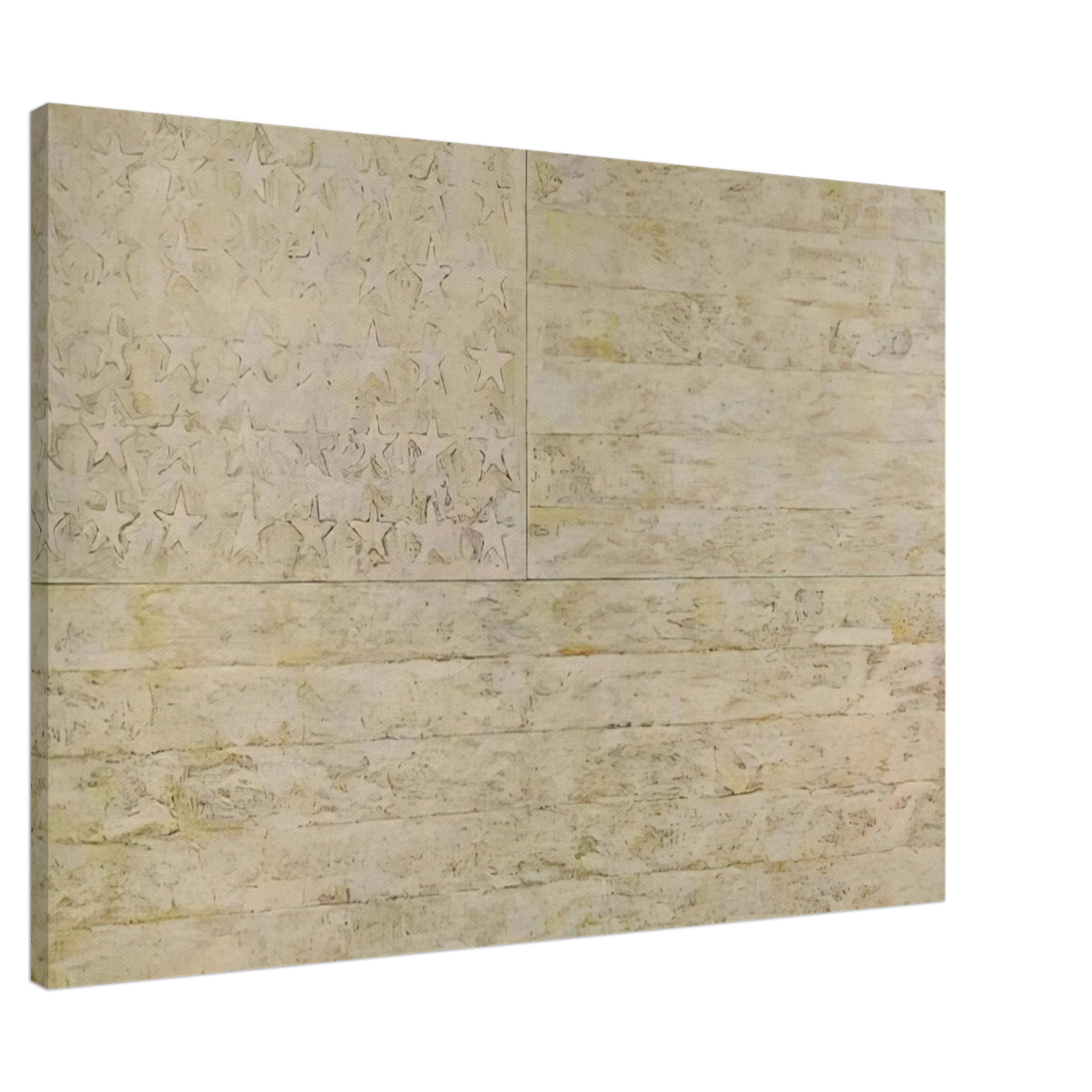 Jasper Johns - WHITE FLAG Canvas - 20x30 cm / 8x12 inches-canvas