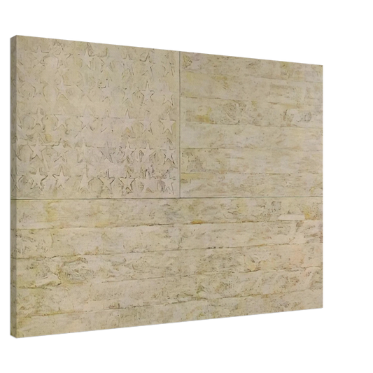 Jasper Johns - WHITE FLAG Canvas - 20x30 cm / 8x12 inches-canvas