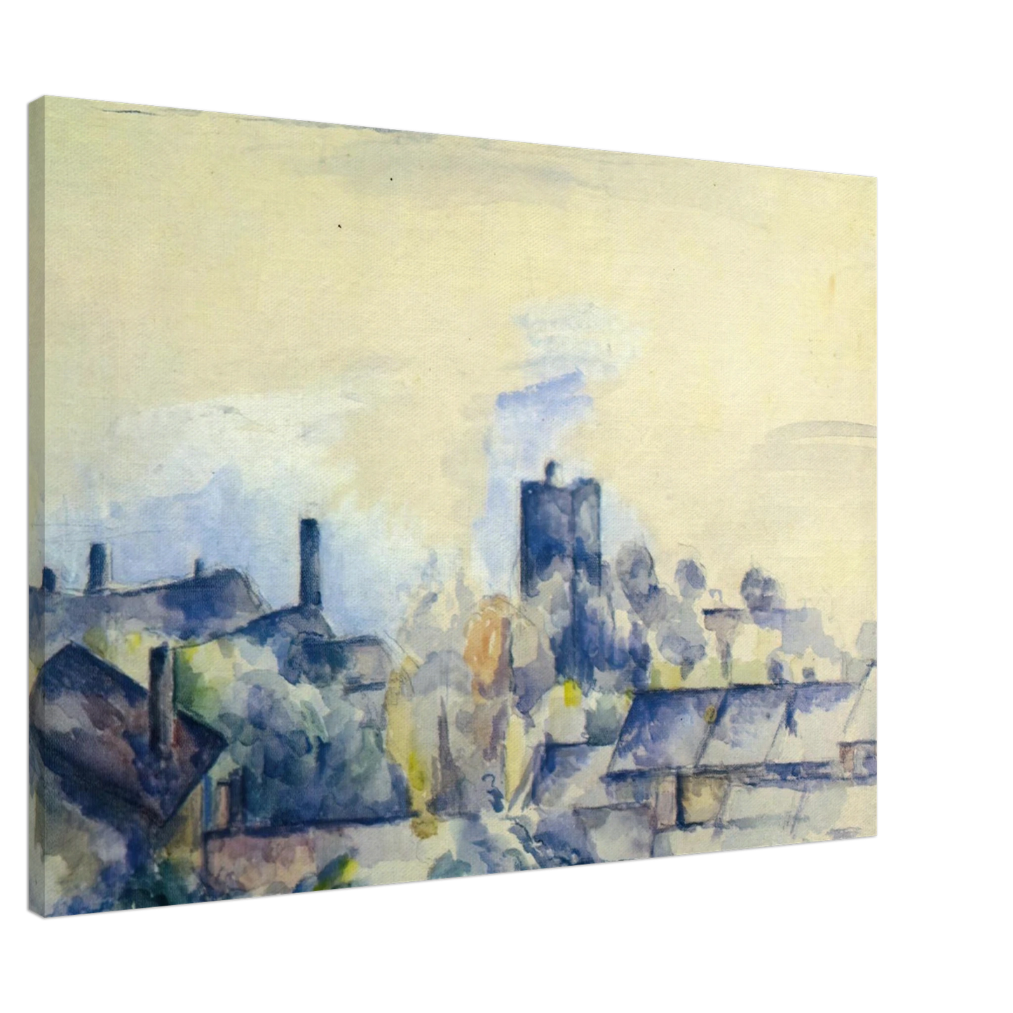 Paul Cezanne - Roofs in L'Estaque Canvas - 20x30 cm / 8x12 inches-canvas