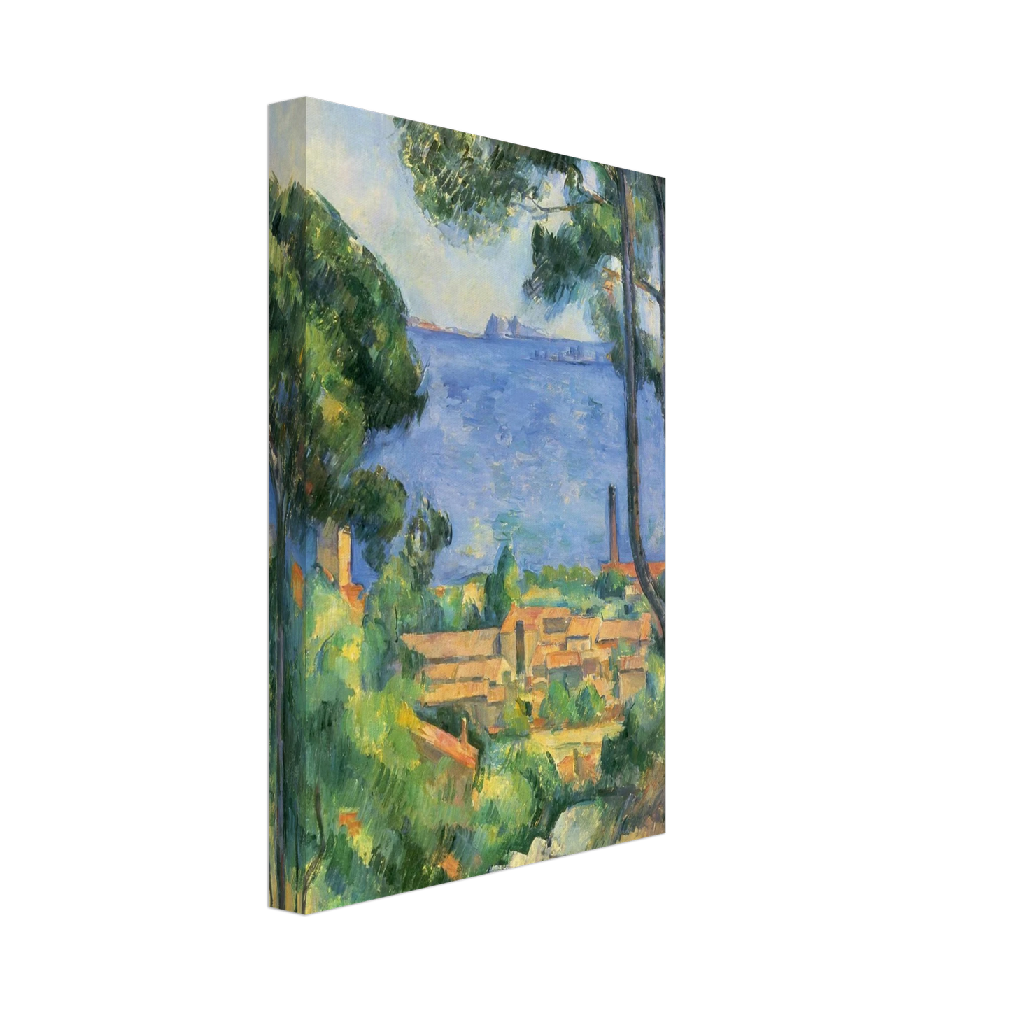 Paul Cezanne - View of L'Estaque and Chateaux d'If Canvas - 40x60 cm / 16x24 inches-canvas