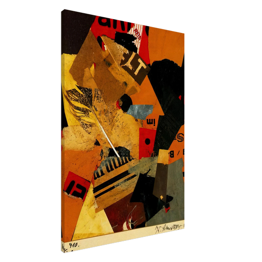 Kurt Schwitters - SOMETHING OR OTHER 1922 Canvas - 20x30 cm / 8x12 inches-canvas