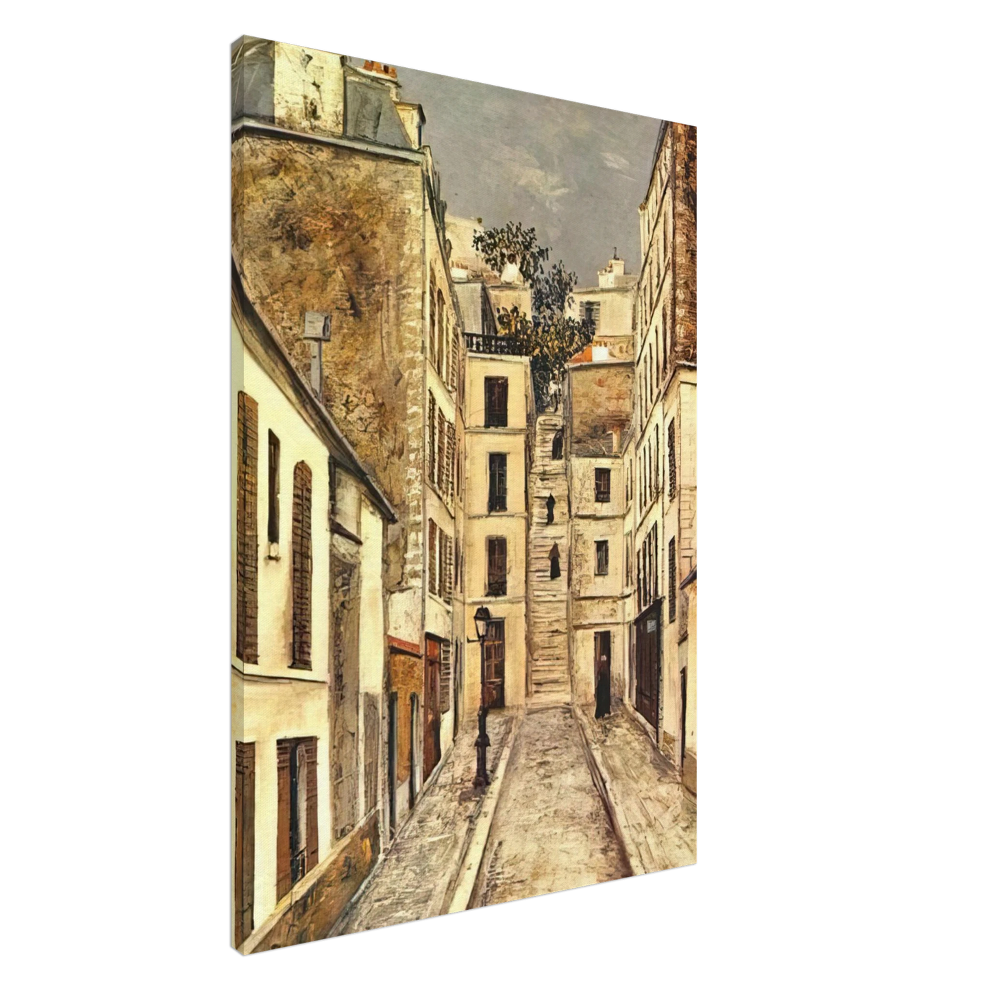 Maurice Utrillo - THE PASSAGE THE DEAD END Canvas - 20x30 cm / 8x12 inches-canvas