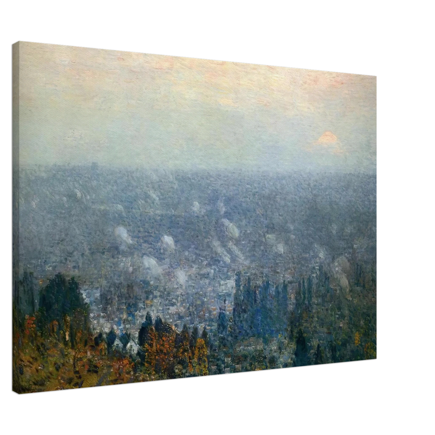 Childe Hassam - Mount Hood and the Valley of the Willamette Canvas - 20x30 cm / 8x12 inches-canvas