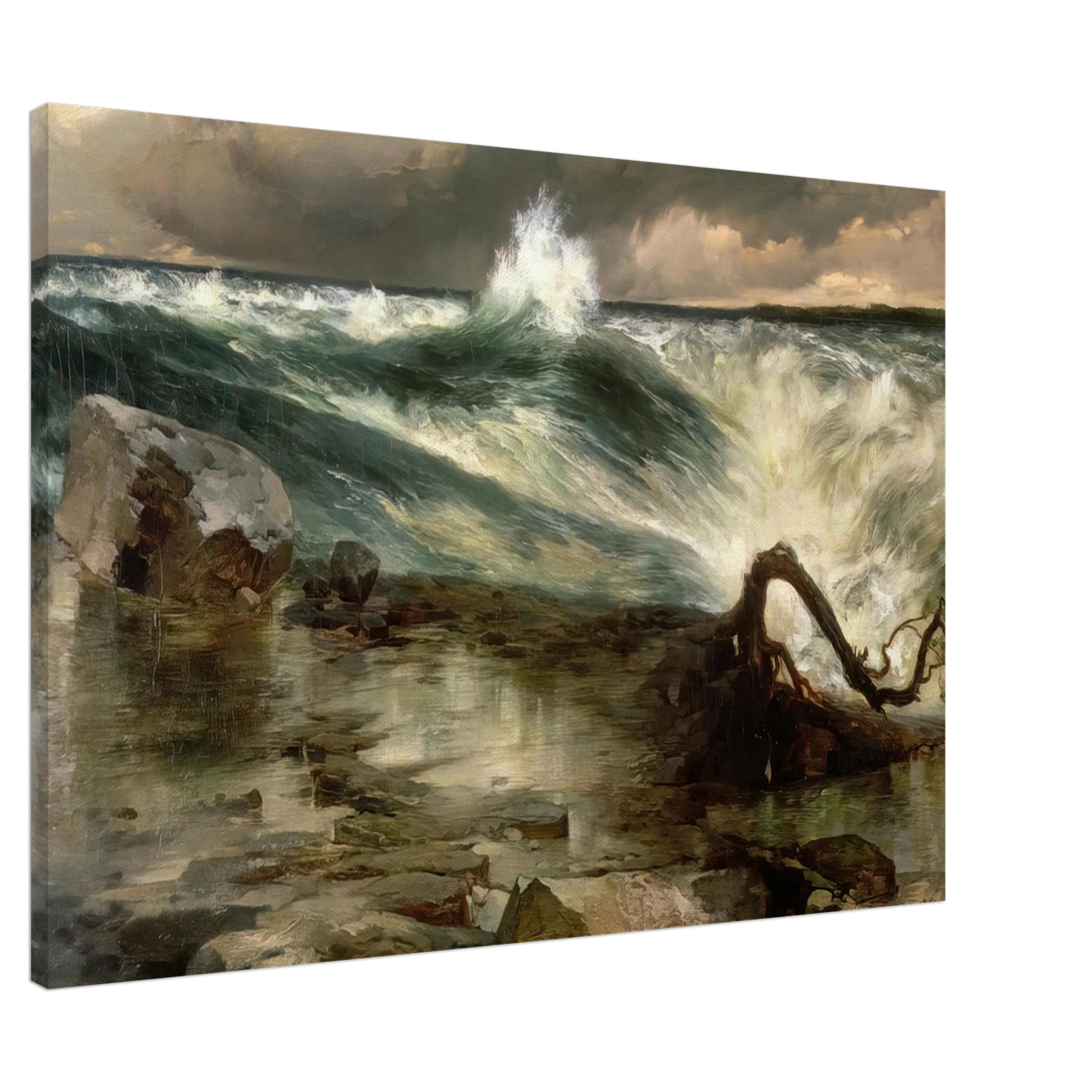 Thomas Moran - The Rapids Above Niagara Canvas - 20x30 cm / 8x12 inches-canvas