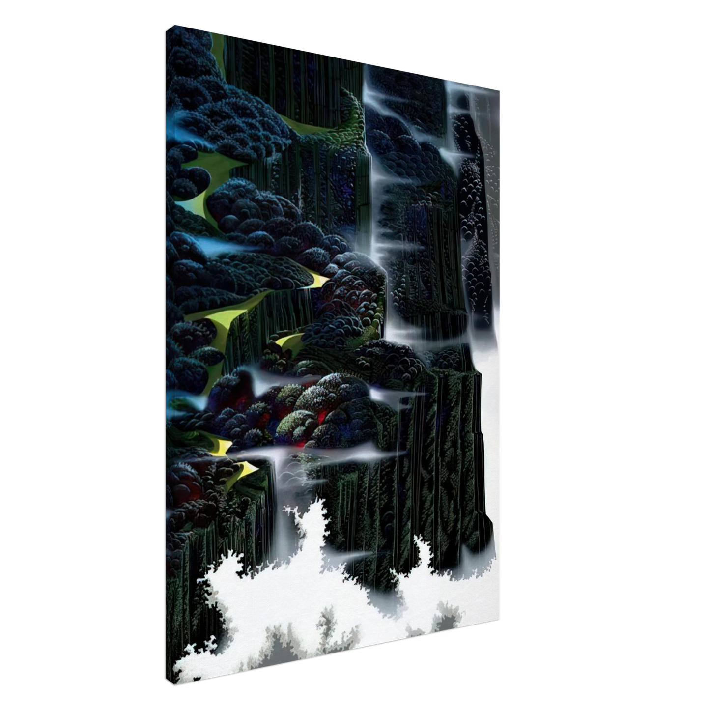 Eyvind Earle - Sea Cliffs Rising Canvas - 20x30 cm / 8x12 inches-canvas