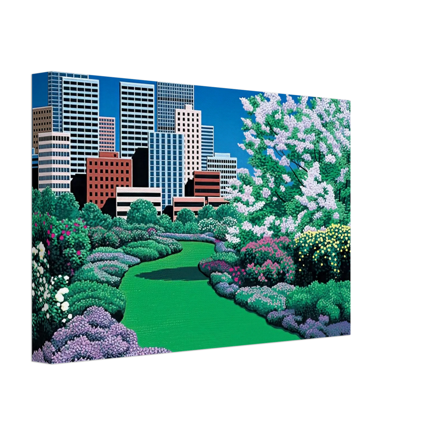 Hiroshi Nagai - City Garden Canvas - 40x60 cm / 16x24 inches-canvas