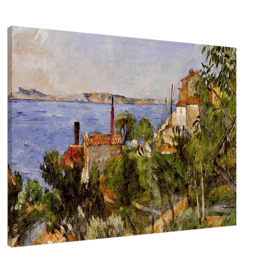 Paul Cezanne - Landscape. Study after Nature Canvas - 20x30 cm / 8x12 inches-canvas