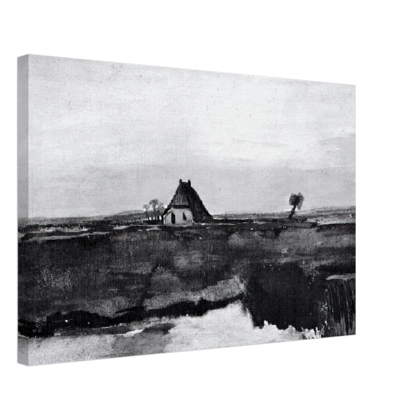 Vincent van Gogh - Landscape with a Farm Canvas - 70x100 cm / 28x40 inches-canvas