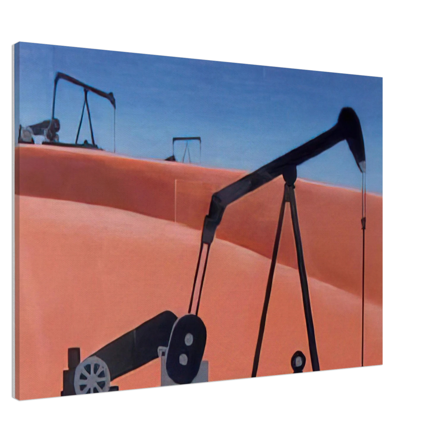 Clarence Holbrook Carter - Oil Well - 1979 Canvas - 20x30 cm / 8x12 inches-canvas