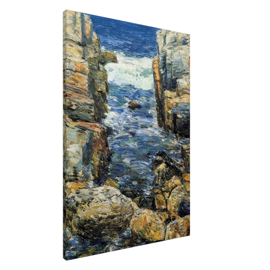 Childe Hassam - The South Gorge, Appledore, Isles of Shoals Canvas - 20x30 cm / 8x12 inches-canvas