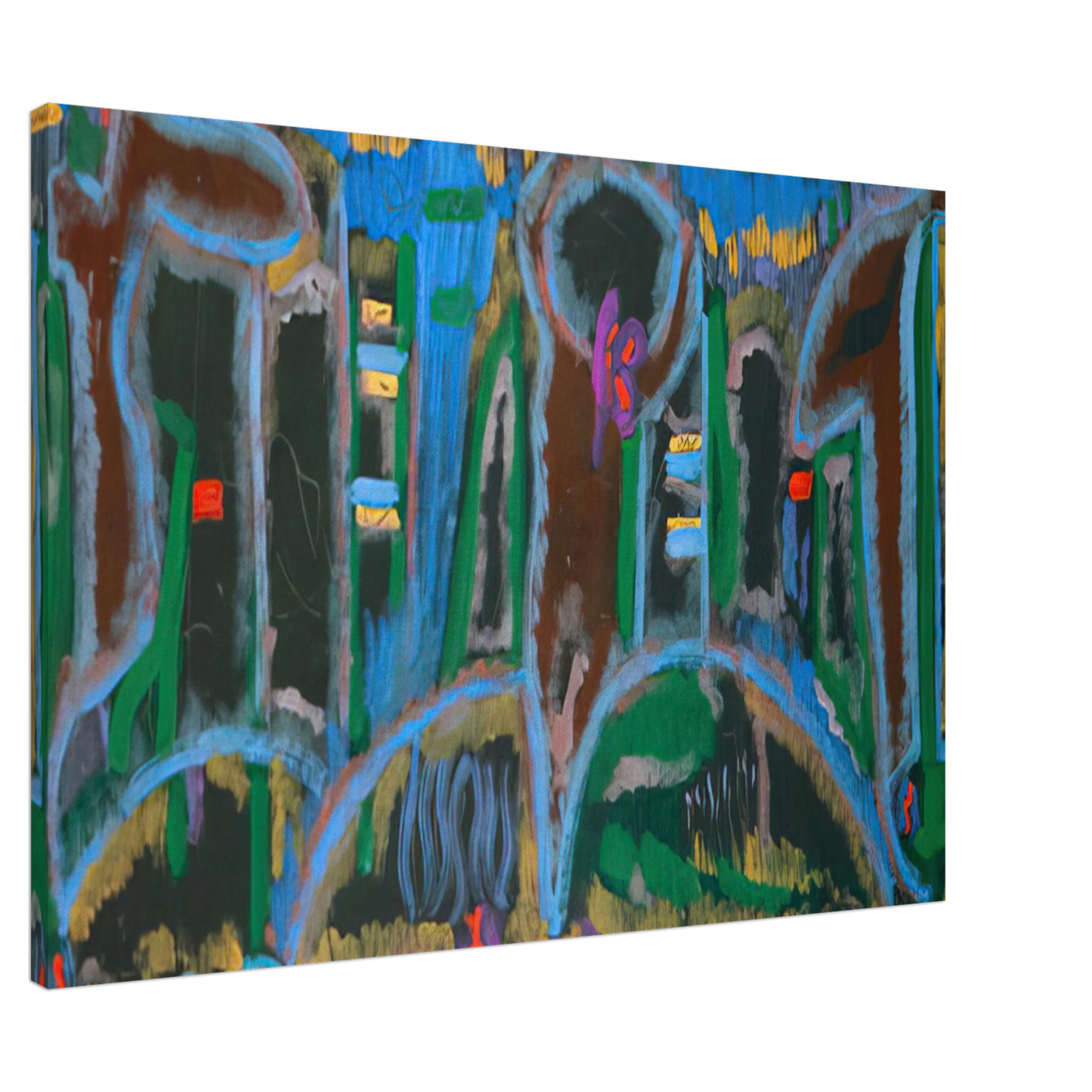 Betty Parsons - Garden in Saint Denis - 1980 Canvas - 20x30 cm / 8x12 inches-canvas