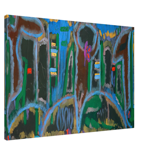 Betty Parsons - Garden in Saint Denis - 1980 Canvas - 20x30 cm / 8x12 inches-canvas