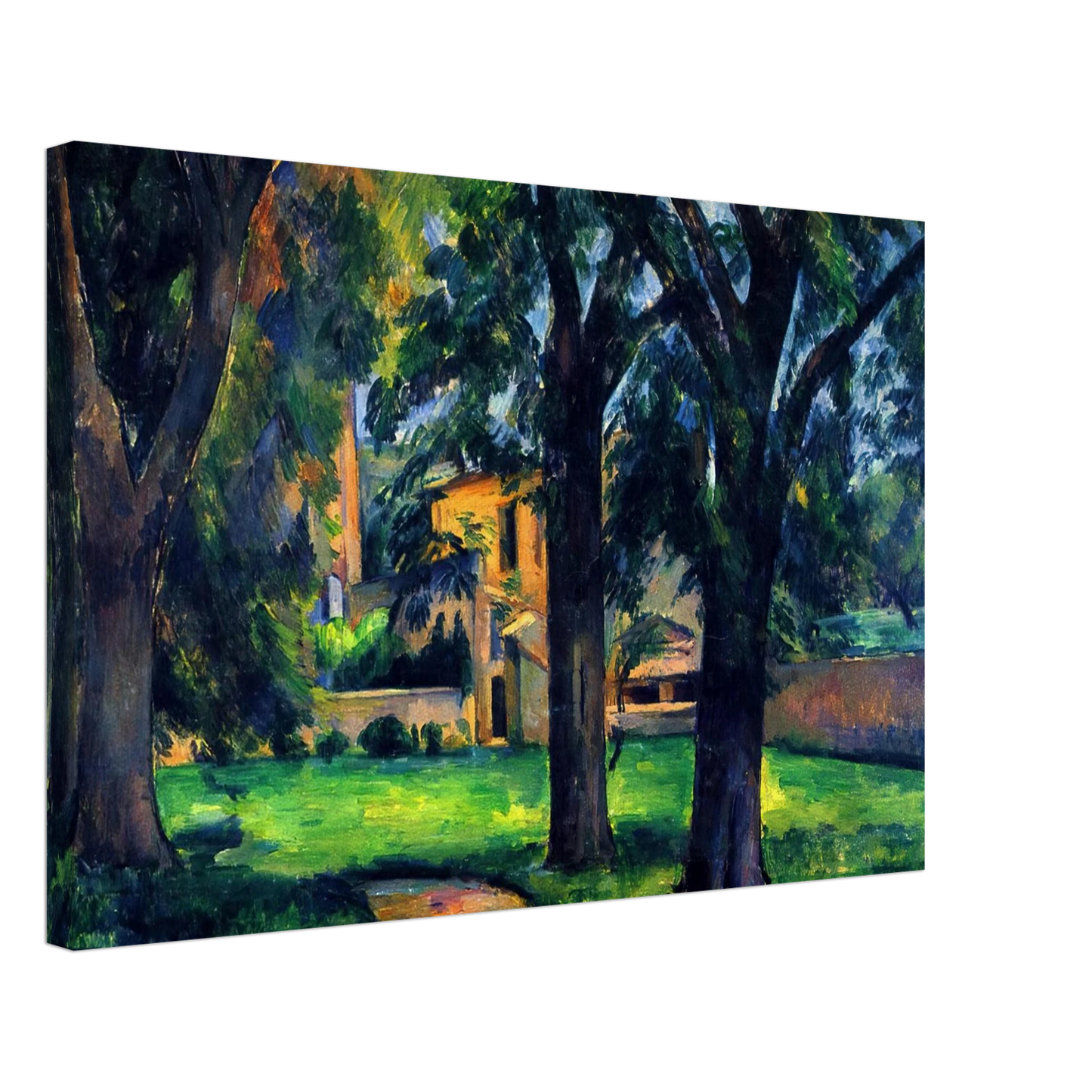 Paul Cezanne - Chestnut Tree and Farm Canvas - 40x60 cm / 16x24 inches-canvas