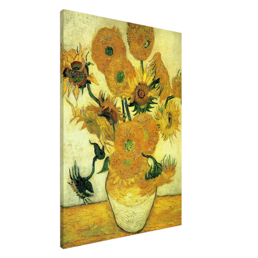 Vincent van Gogh - Still Life - Vase with Fourteen Sunflowers Canvas - 20x30 cm / 8x12 inches-canvas