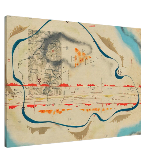 Bruno Munari - Cosmic Map - 1930 Canvas - 20x30 cm / 8x12 inches-canvas