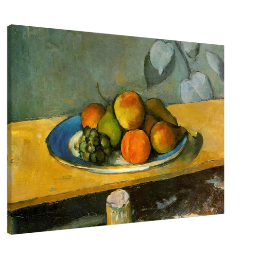 Paul Cezanne - Apples, Pears and Grapes Canvas - 20x30 cm / 8x12 inches-canvas