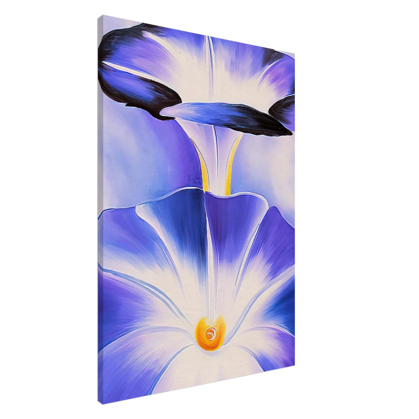 Georgia O'Keeffe - Blue Morning Glories Canvas - 20x30 cm / 8x12 inches-canvas