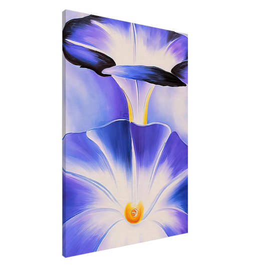 Georgia O'Keeffe - Blue Morning Glories Canvas - 20x30 cm / 8x12 inches-canvas
