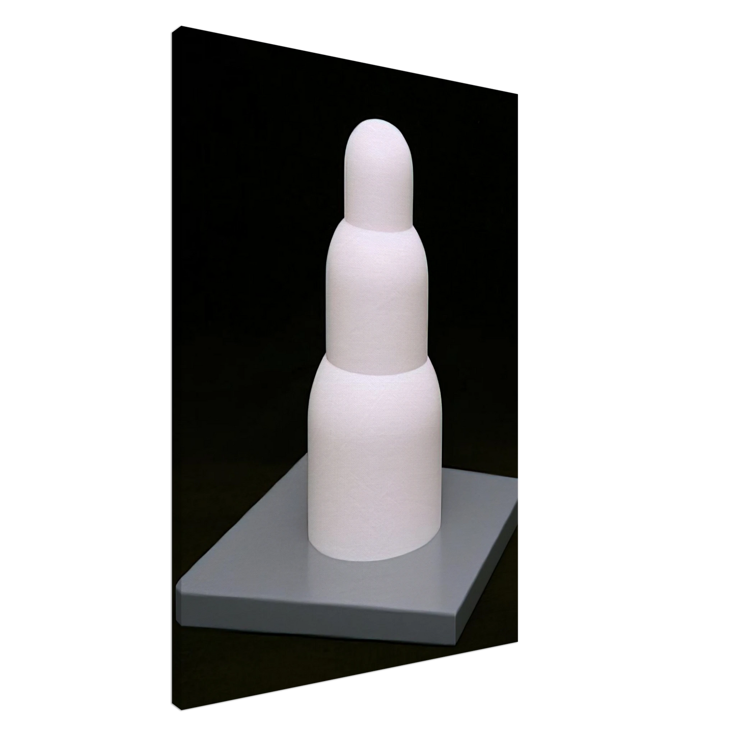 Sol LeWitt - Three Stacked Domes Canvas - 20x30 cm / 8x12 inches-canvas