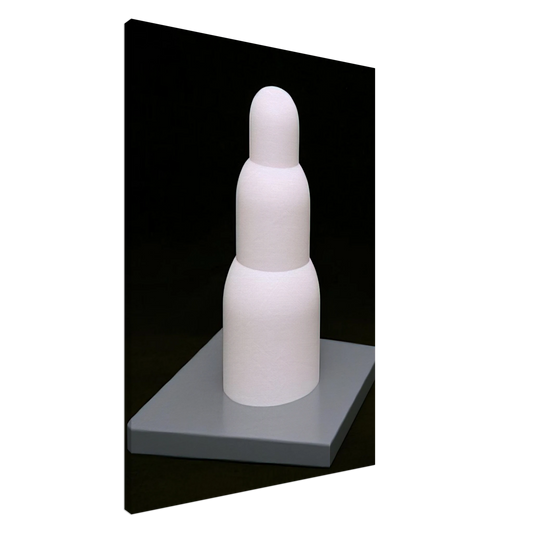 Sol LeWitt - Three Stacked Domes Canvas - 20x30 cm / 8x12 inches-canvas