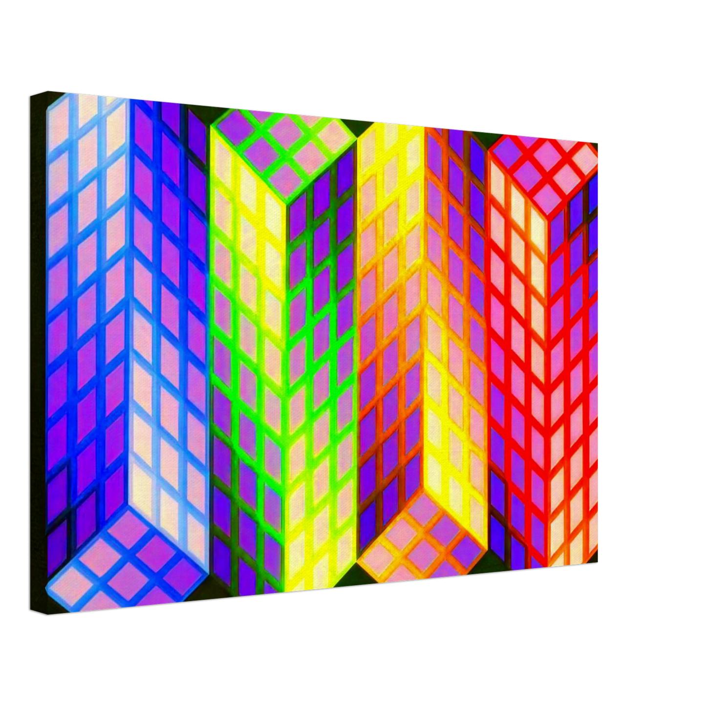 Victor Vasarely - Torony-Nagy - 1969 Canvas - 70x100 cm / 28x40 inches-canvas