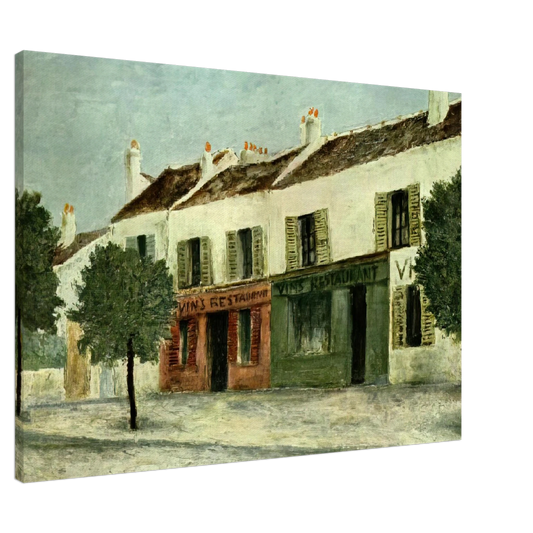 Maurice Utrillo - BISTROS IN A SUBURB Canvas - 20x30 cm / 8x12 inches-canvas