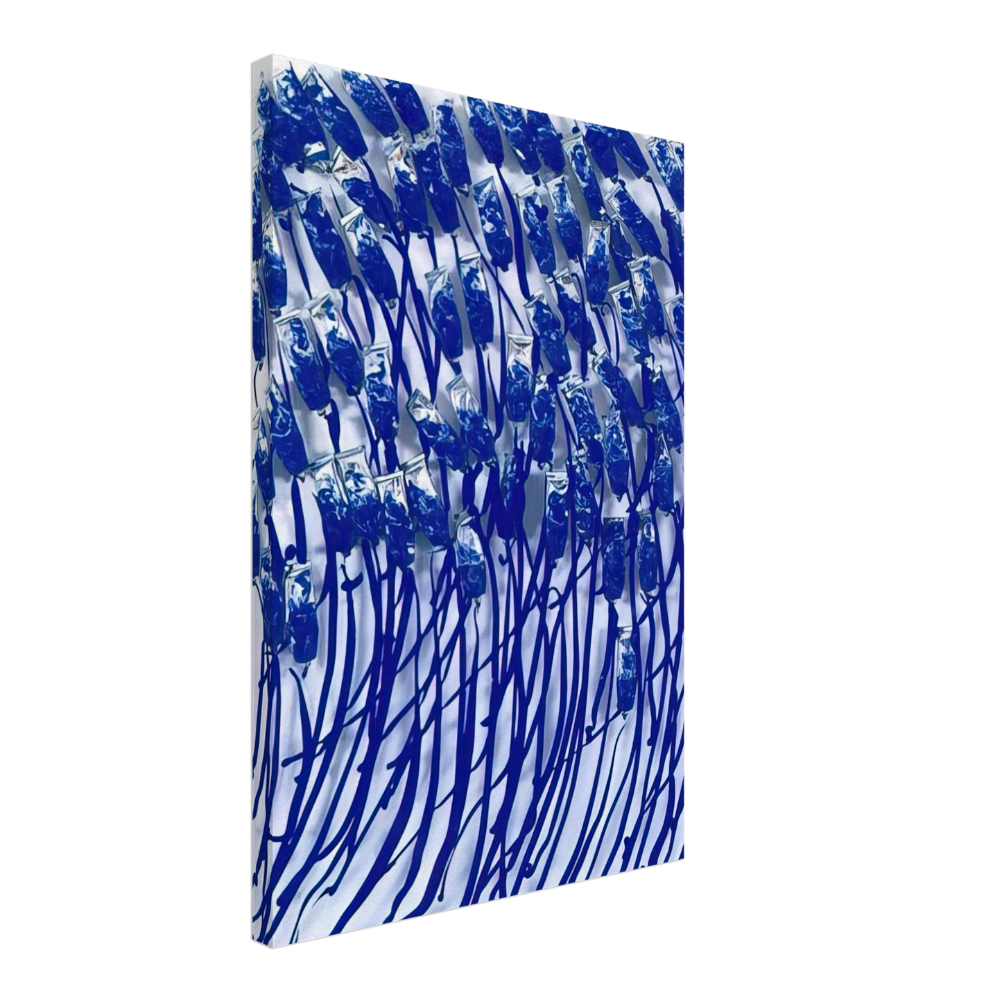 Arman - Blue Paint Tubes - 1990 Canvas - 40x60 cm / 16x24 inches-canvas