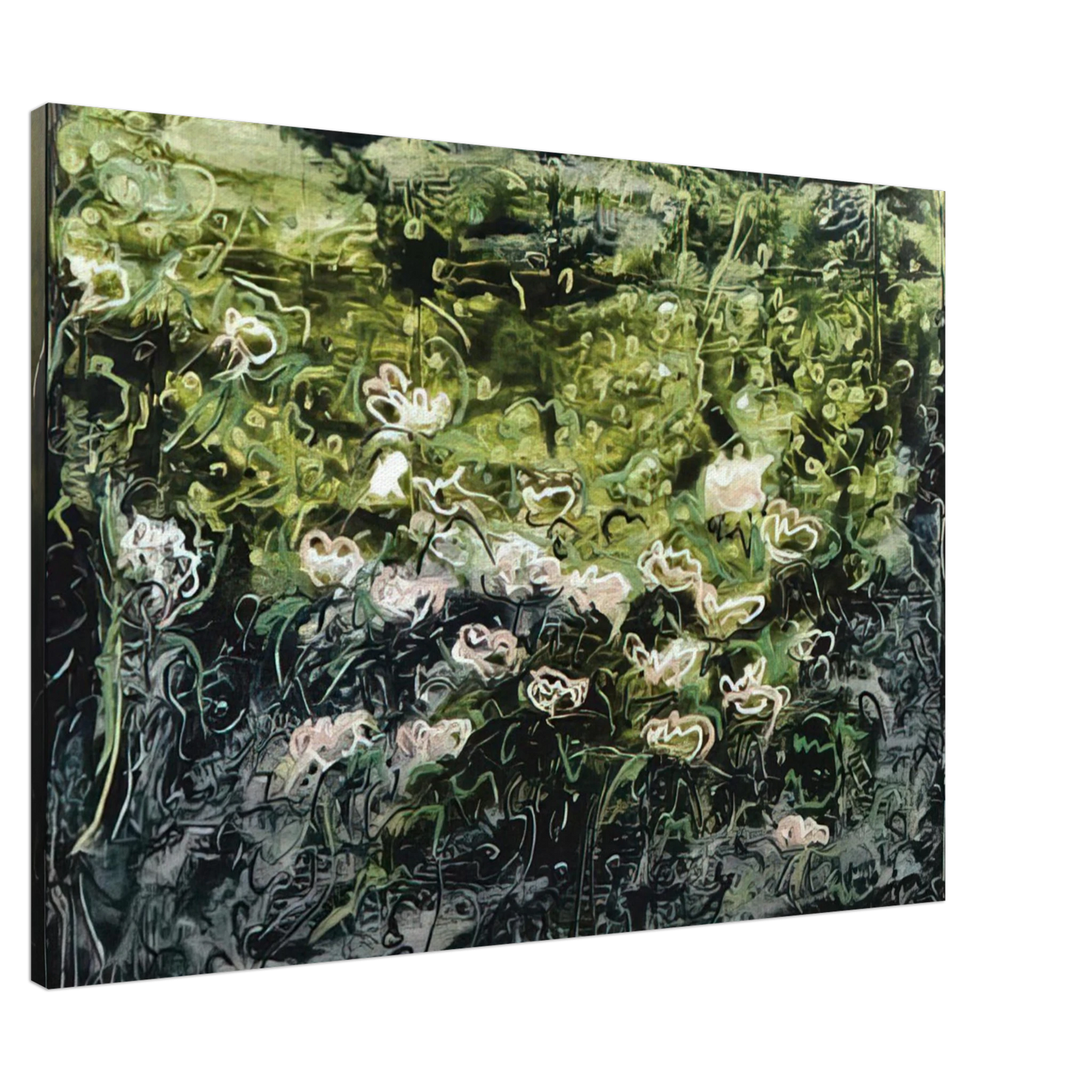 Mario Schifano - Acquatico - Art Informel Canvas - 20x30 cm / 8x12 inches-canvas